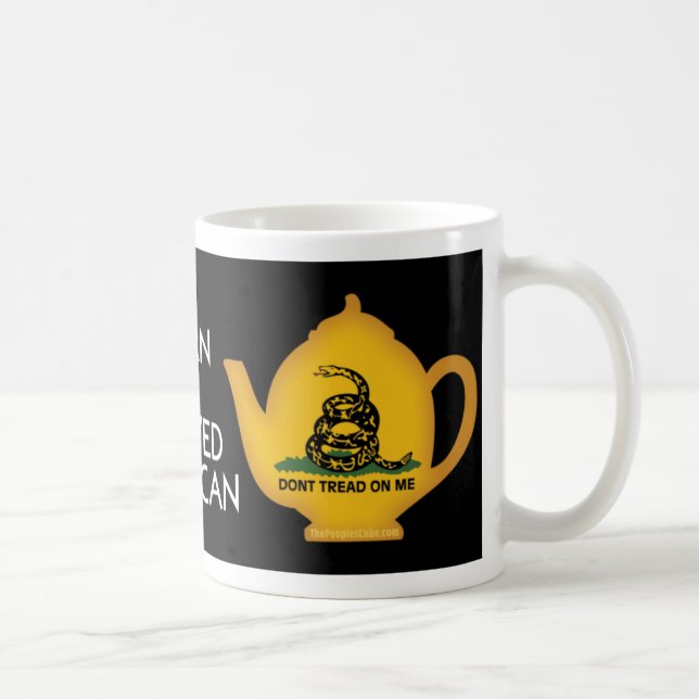 Teakruka: Född & bryggad amerikan på svart Kaffemugg (Höger)