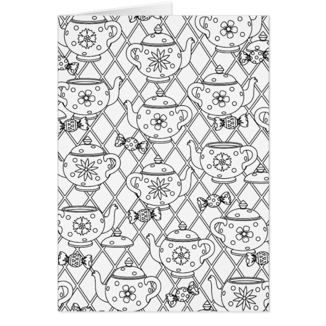 Teakrukaklotter Hälsningskort (Framsidan)