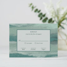 Teal Absract Coastal Chic Modern Bröllop