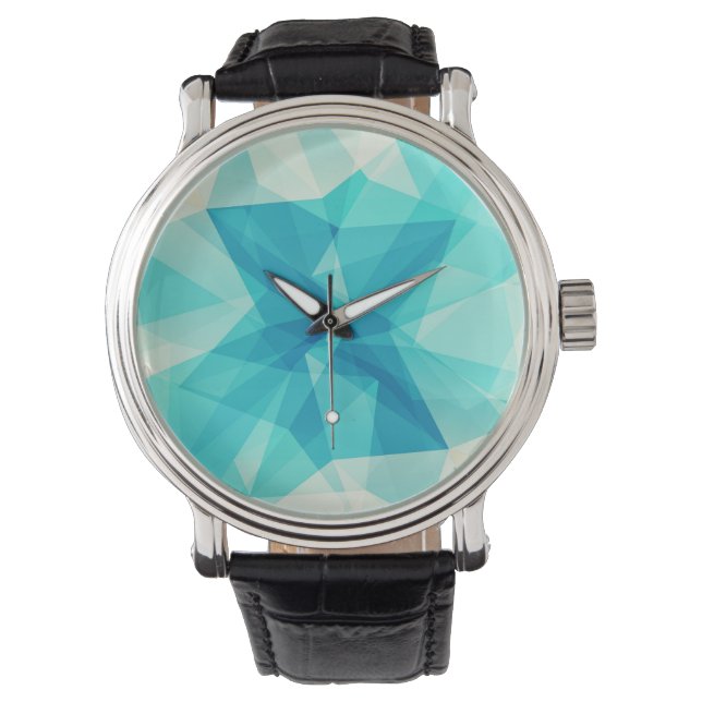 Teal Abstract Design Watch Armbandsur (Framsida)