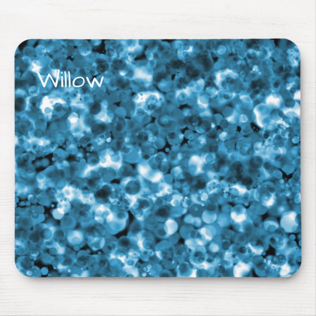 Teal Abstrakt Bubble Mouse Pad Musmatta (Framsidan)