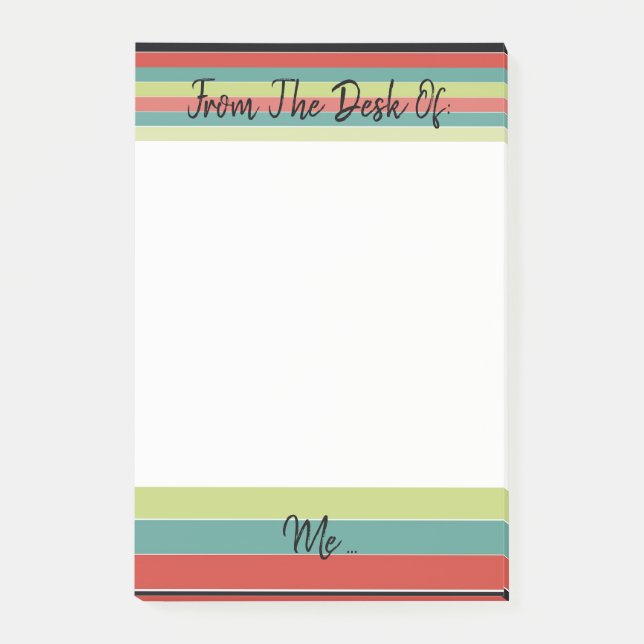 Teal Accented Rand Post-it Block (Framsida)