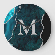 Teal Agate Personlig Monogram akryl