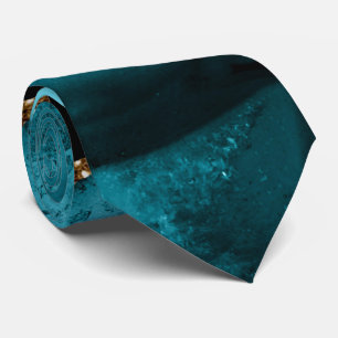 Teal-agate-tippad mönster Bröllop Slips