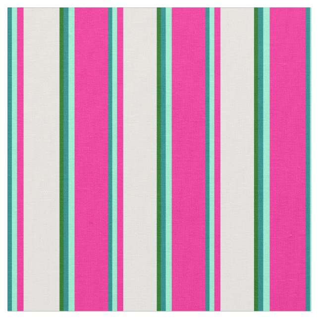 Teal, akvamarin, djup Rosa, mint Cream & Grönt Tyg (Närbild)