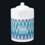 Teal and Amethyst iKat ZigZag mönster<br><div class="desc">Lila och Teal Tribal iKat ZigZag Vi firar 2013 års nya trender för färg i denna roligt lila och teal tribal zigzag mönster - med färger från den nya FÄRG PALETTE 2013 - Vi har lämnat allt bilder som används i detta anpassade - Du kan spela med dem i dina...</div>