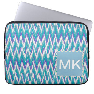 Teal and Amethyst iKat ZigZag mönster Laptop Fodral