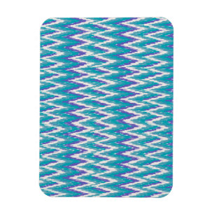 Teal and Amethyst iKat ZigZag mönster Magnet