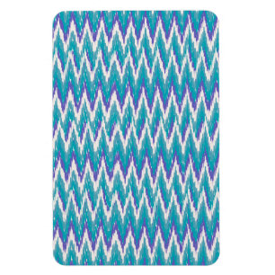 Teal and Amethyst iKat ZigZag mönster Magnet