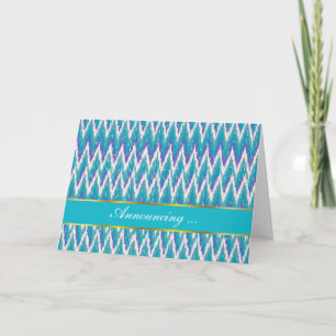 Teal and Amethyst iKat ZigZag mönster Meddelande