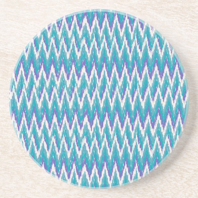Teal and Amethyst iKat ZigZag mönster Underlägg (Framsidan)