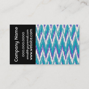 Teal and Amethyst iKat ZigZag mönster Visitkort