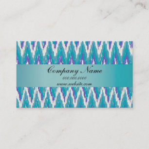 Teal and Amethyst iKat ZigZag mönster Visitkort