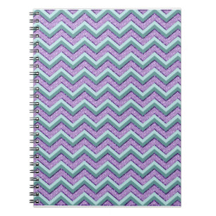 Teal and Amethyst ZigZag Anteckningsbok