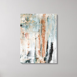 Teal and Brown Abstrakt Art Canvastryck