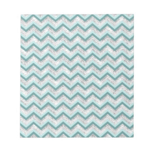 Teal and Crystal Zigzag Mönster Anteckningsblock