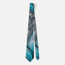 Teal and Gray Modern Design Neck Tie Slips