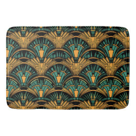 Teal and Guld Art Deco Badrumsmatta
