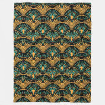 Teal and Guld Art Deco