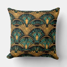 Teal and Guld Art Deco