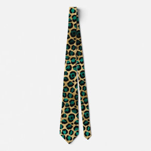 Teal and Guld Leopard Series Design 14 Slips