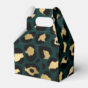Teal and Guld Leopard Series Design 1 Presentaskar