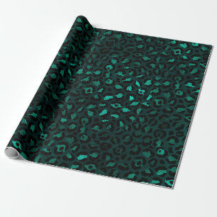 Teal and Guld Leopard Series Design 4 Presentpapper