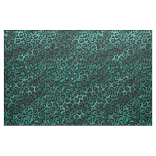 Teal and Guld Leopard Series Design 4 Tyg