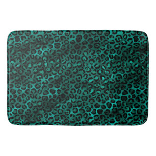 Teal and Guld Leopard Series Design 5 Badrumsmatta