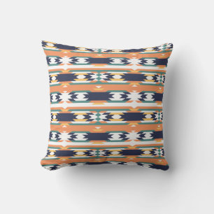 Teal and Gult Native American Pillow Kudde