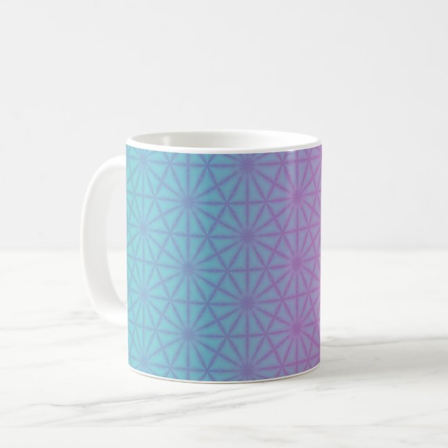 Teal and pale purple gradient  kaffemugg (Framsida vänster)