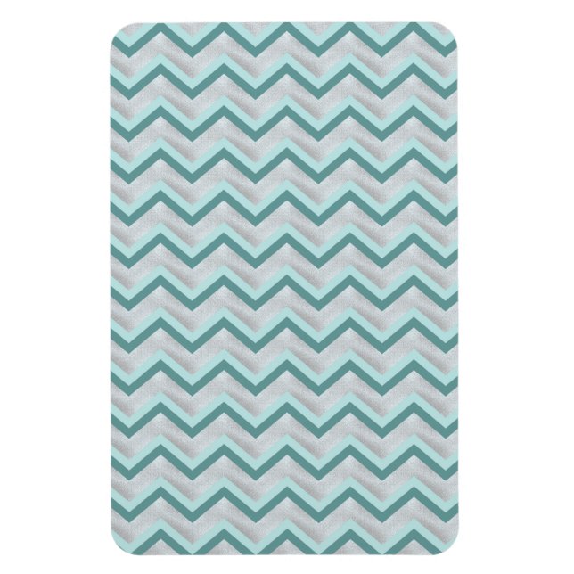 Teal and Pearls ZigZag Magnet (Vertikal)