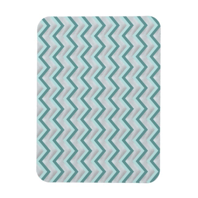 Teal and Pearls ZigZag Magnet (Vertikal)