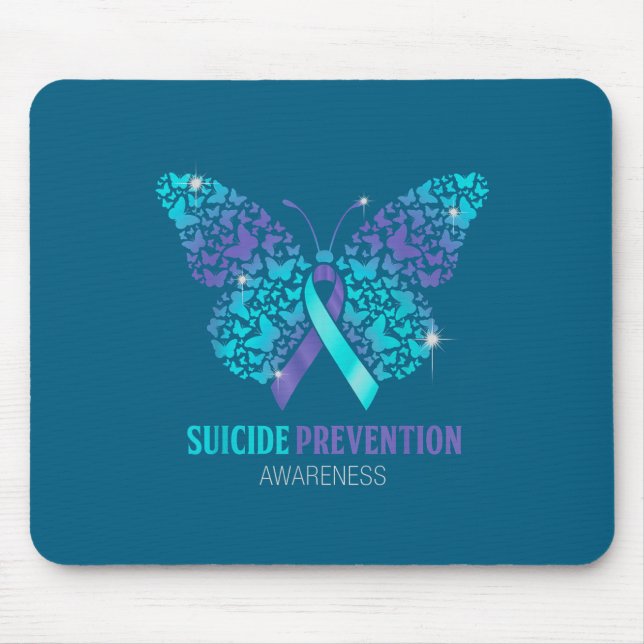 Teal And Purple Butterfly Suicide Prevention Aware Musmatta (Framsidan)