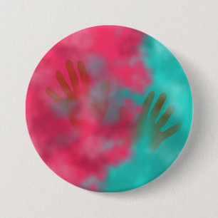 Teal and Rosa Holi Hai Powder and Händer Knapp