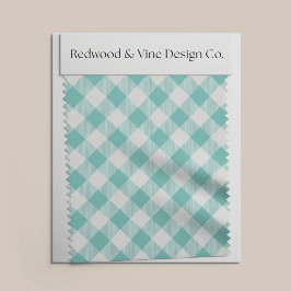 Teal and White Large Diagonal Gingham Play Tyg