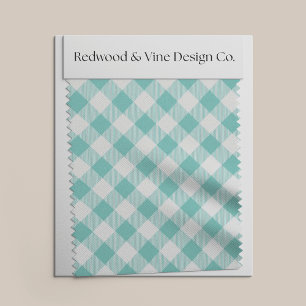 Teal and White Large  Diagonal Gingham Play Tyg