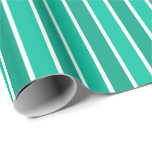 Teal and White Rand Presentpapper<br><div class="desc">Söt rand i teal och vit lägger modern stil till era gåvor och paket. Detta papper är ett mångsidigt val för alla tillfälle.</div>