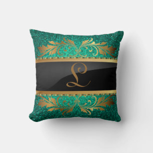 Teal Aqua Glitter Sequin Disco Couch Dekorativ kud Kudde