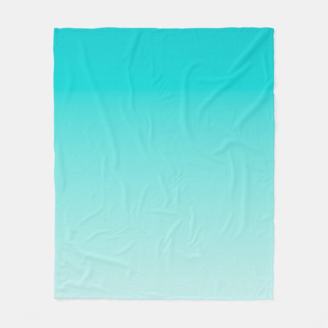 Teal aqua-övertoning fleecefilt (Framsidan)