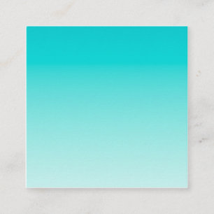 Teal aqua-övertoning fyrkantigt visitkort