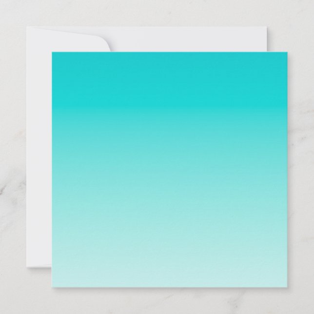 Teal aqua-övertoning tack kort (Framsida)
