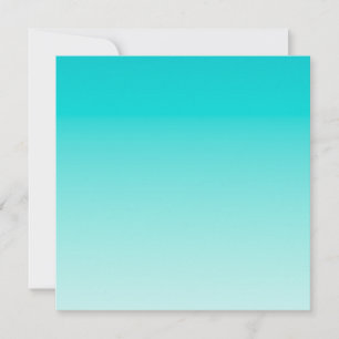 Teal aqua-övertoning tack kort