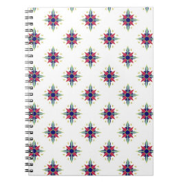 Teal Arabic Patterned Spiral Anteckningsbok