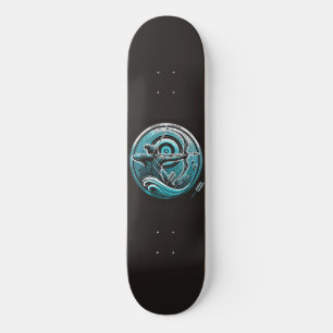 Teal Archer Mini Skateboard Bräda 18,5 Cm