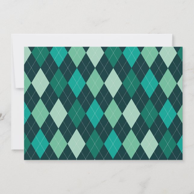 Teal argyle mönster (Framsida)
