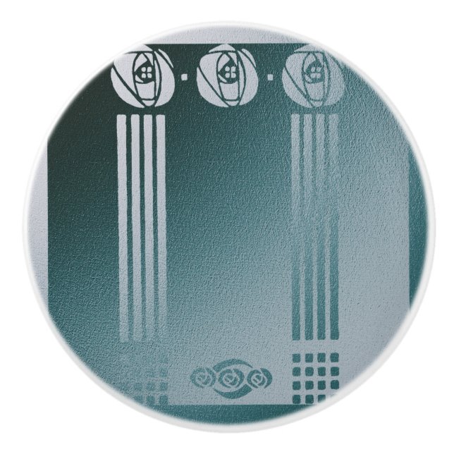 Teal Art nouveau, Ronnie C Mackintosh, ro design Knopp (Framsidan)