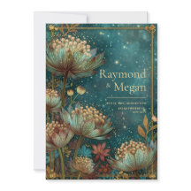 Teal Astrantia Glow Emerald Celestial Bröllop