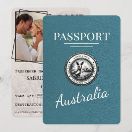 Teal Australia Passport - spara datum Datumet