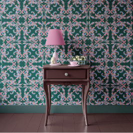 Teal Baroque Ornamental Design